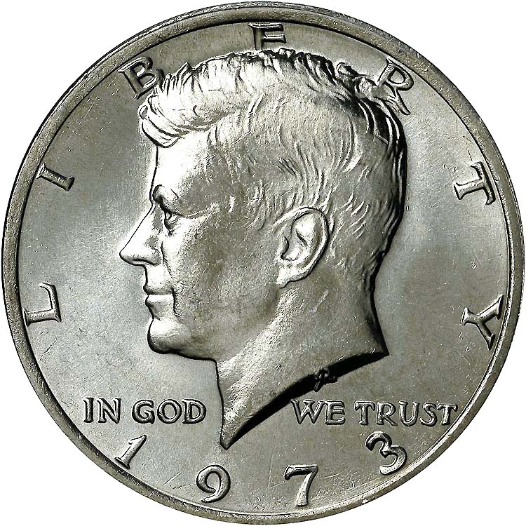 MintProducts > Half Dollars > 1973 Kennedy Half Dollar Coin Choice BU
